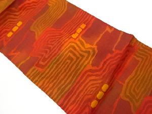 リサイクル　抽象模様織出し名古屋帯